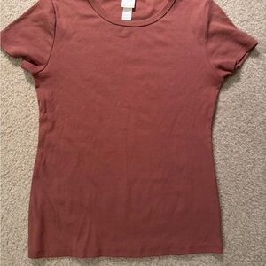 H&M ribbed Short Sleeve T-Shirt